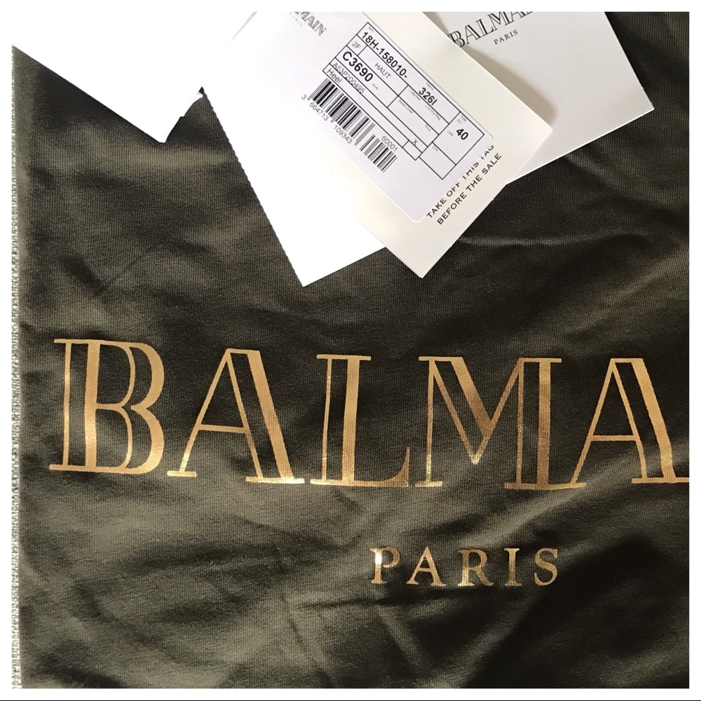 Balmain Logo Button Tank Shirt - Picture 5 of 8